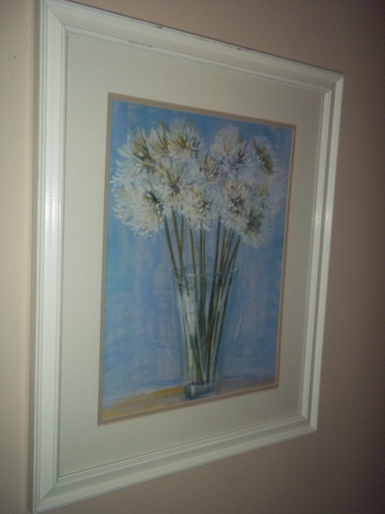 White Framed Flower Picture