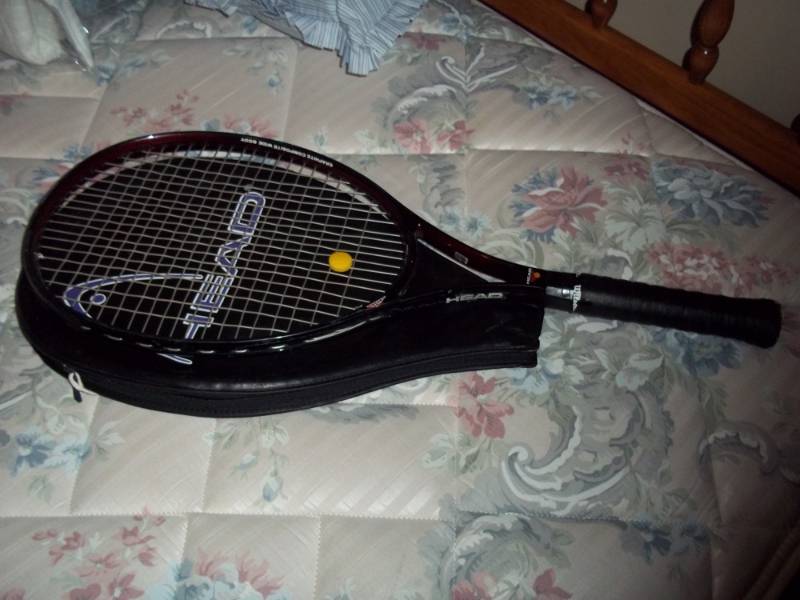 Black Racket Ball Racket with Bag