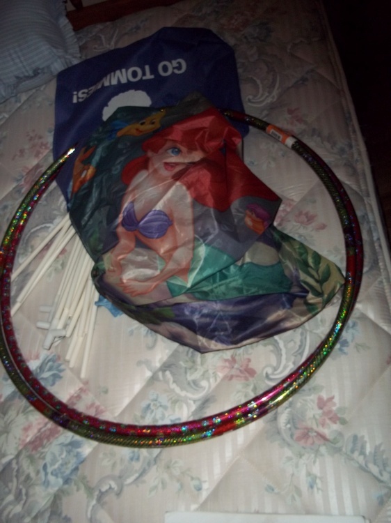 2 hula hoops and Arial Tent