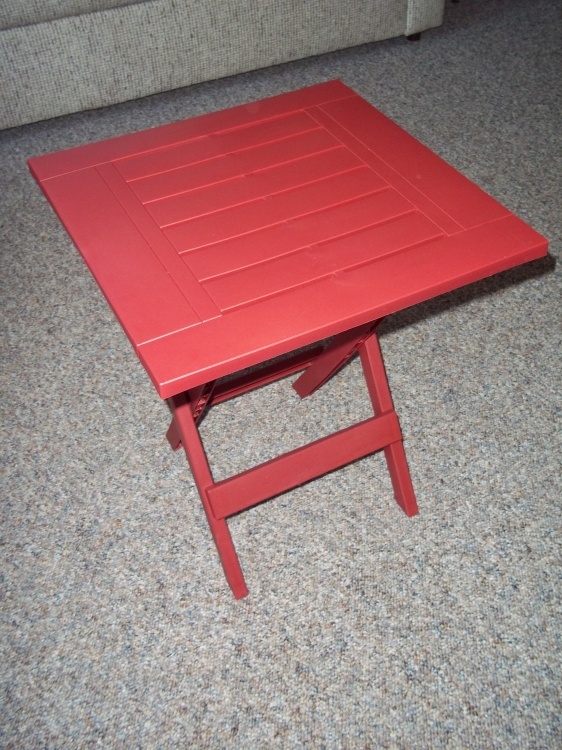 Small red table