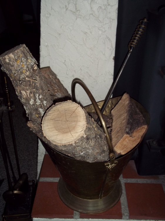 Fireplace bucket with poker