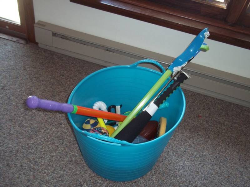 Basket with toys