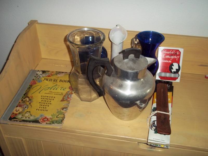 Coffee pot and vases