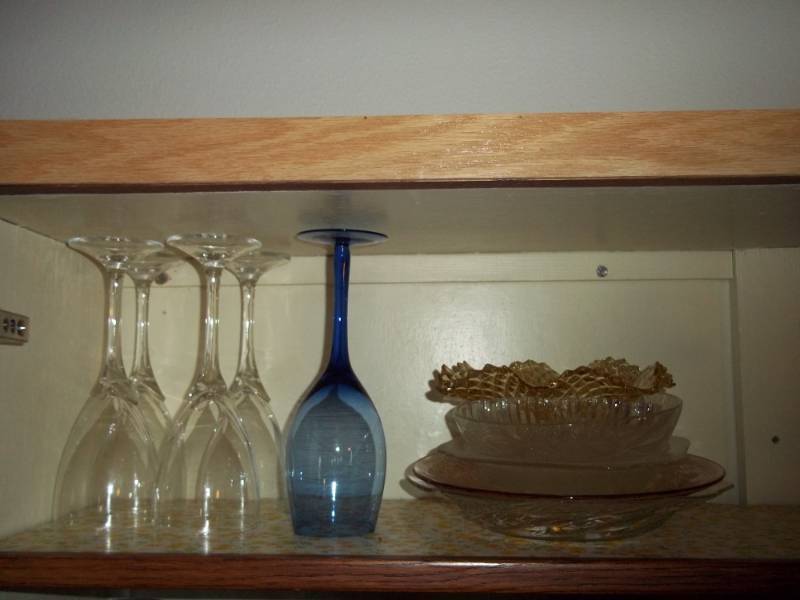 Wine glasses and glass plates