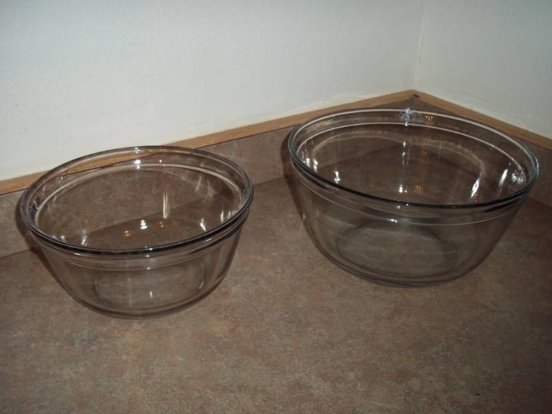 Pair of Glass Mixing Bowls