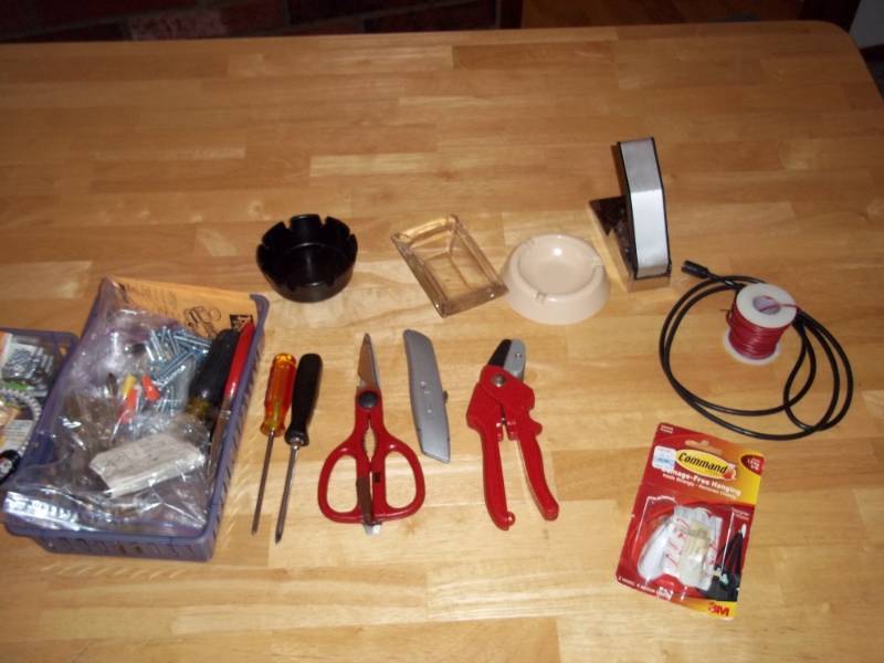 Kitchen drawer supplies,  screwdrivers, utility knife, scissors, screws, ect�