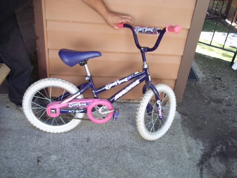 Purple kids bike