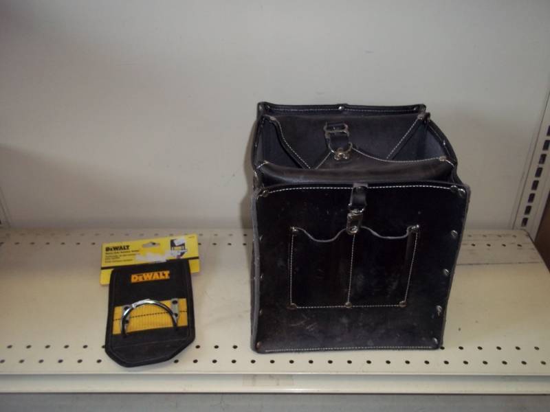 lot 26 image: Tool box leather and tool belt