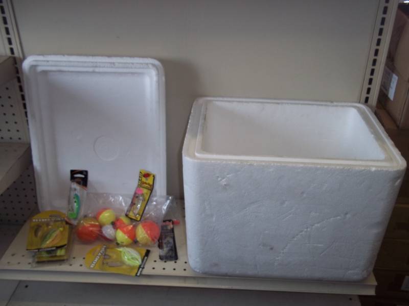 lot 57 image: Styrofoam Cooer with Fishing Tackle
