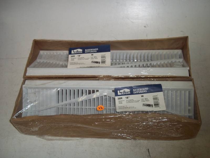 lot 98 image: Baseboard vents lot of 2   18in