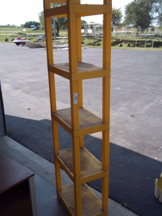 lot 135 image: Tall Plastic Yellow Shelf