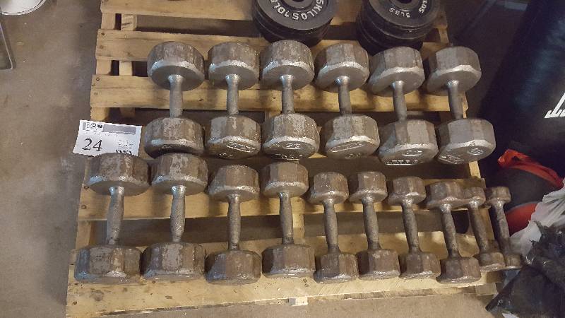 Lot of (8) Pairs of Dumbells