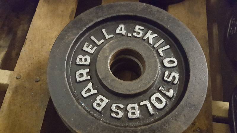 Lot of (4) 10 lb Barbell Free Weights