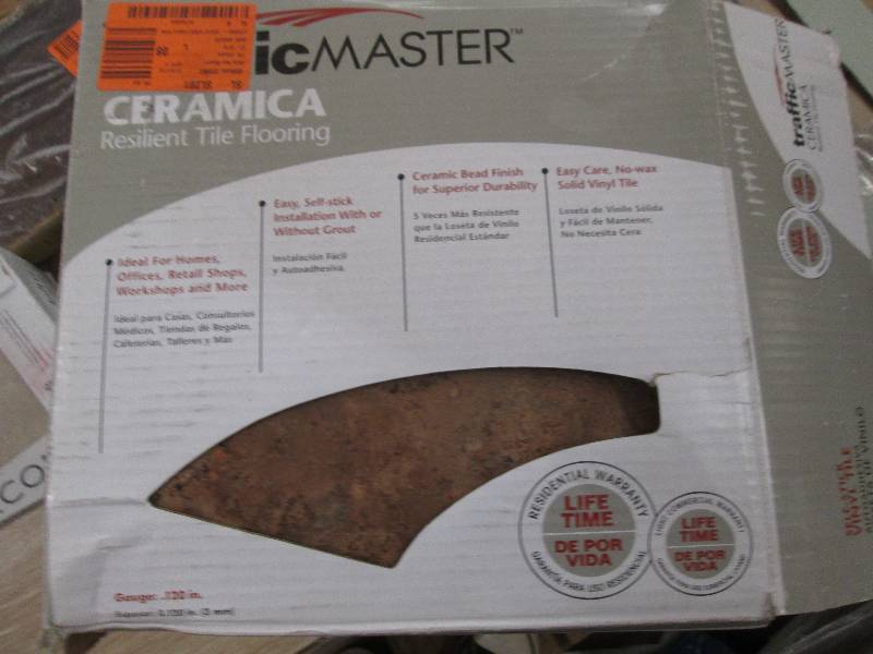 lot 45 image: Lot of 3 traffic master ceric tile ...