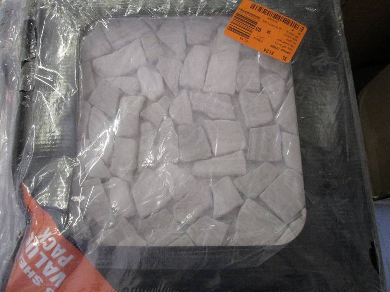 lot 16 image: lot of 6 white Quarry stone pebble ...