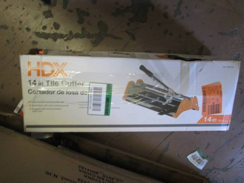 lot 65 image: HDX 14 tile cutter ...
