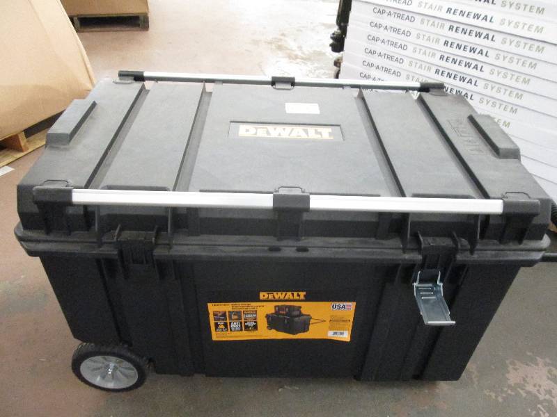lot 82 image: DeWalt tough tool box one handle is...