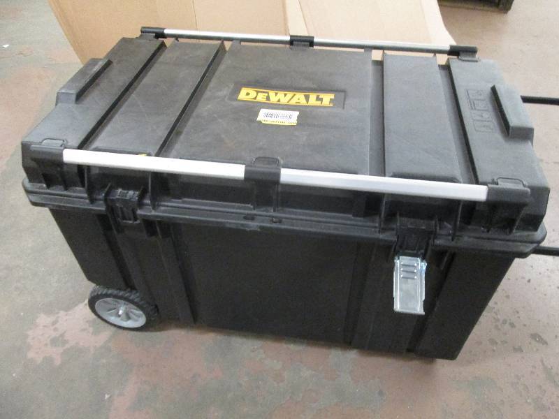 lot 97 image: DeWalt tough tool box one handle is...