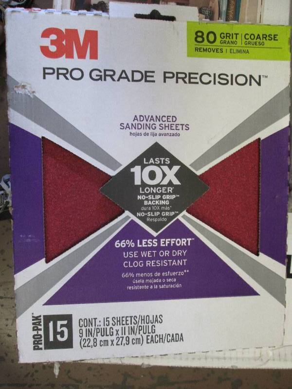 lot 98 image: 3M pro grade precision 80 grit coar...