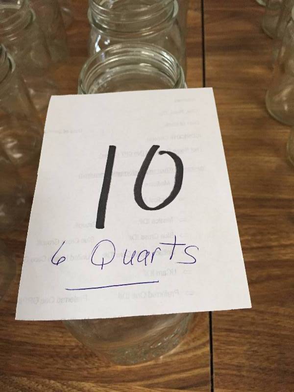 6 ONE QUART JARS