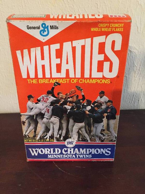 TWINS WHEATIES BOX 1987