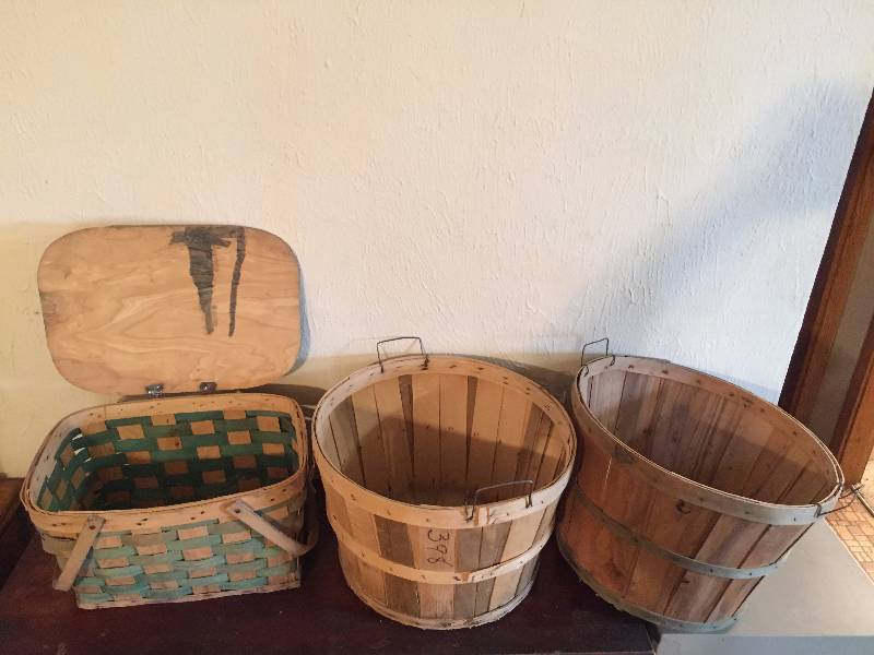 CLOTHE BASKET AND PICNIC BASKET