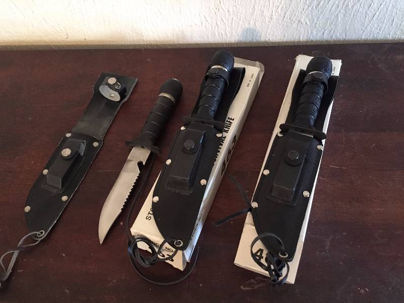 THREE SURVIVAL KNIVES
