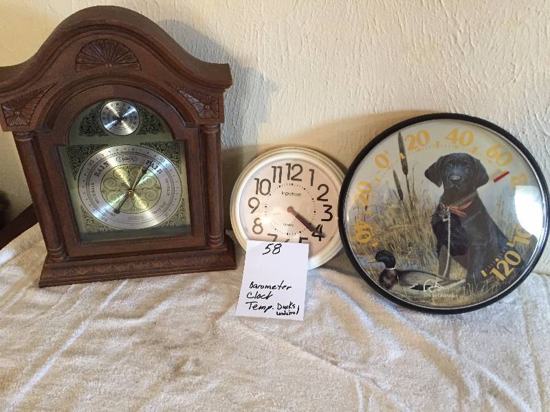 BAROMETER CLOCK AND THERMOMETER