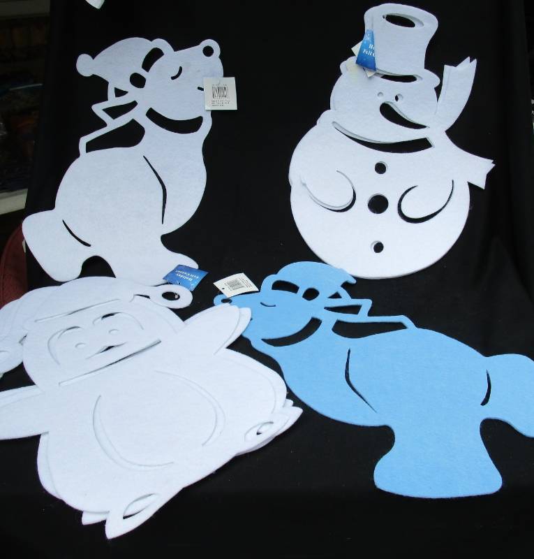 NEW FELT PENGUINS, BEARS, AND SNOWMEN