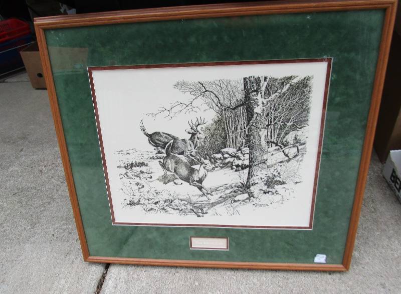 NEW 32X29 PICTURE FRAME PART OF THE SIERRA CLUB DOUBLE MATTTED 1988 DERKS LAZOR PRINT