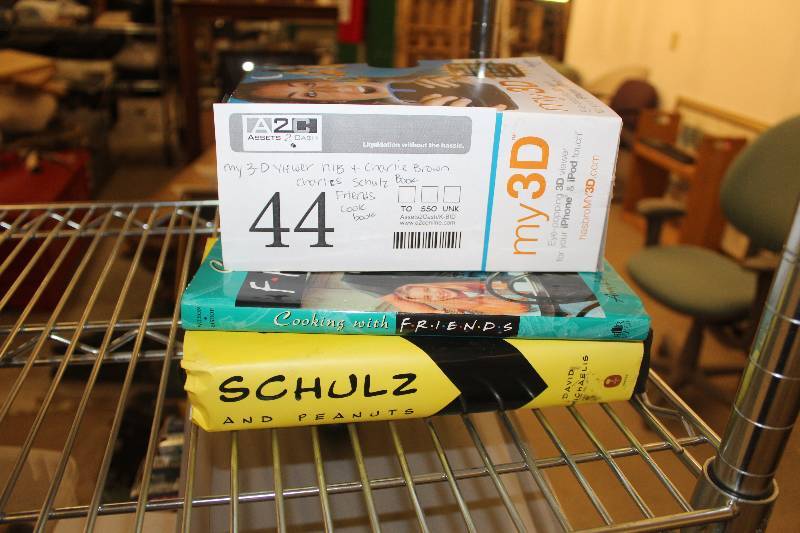 lot 44 image: Lot Including My 3D Viewer (New In Box), Charlie Brown Charles M. Schulz Book, Friends Cookbook