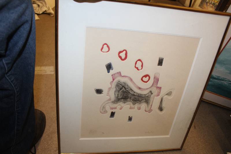 lot 104 image: #3650 Signed Framed Wall Art
