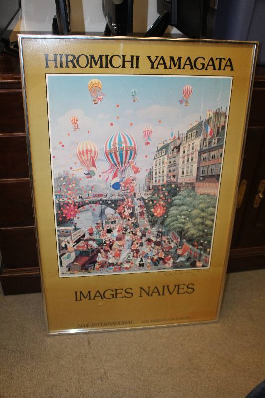 lot 100 image: Hot Air Balloon Signed Hiromichi Yamagata Framed Print