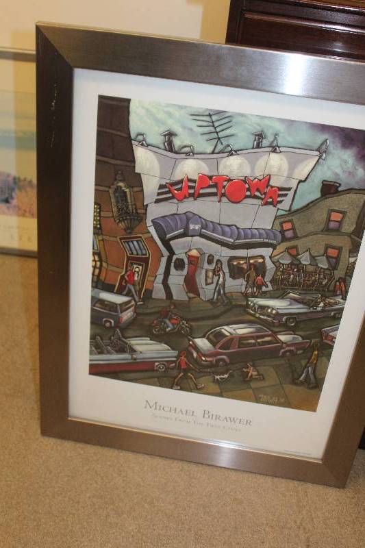 lot 131 image: Uptown Michael Birawar Professionally Framed Art