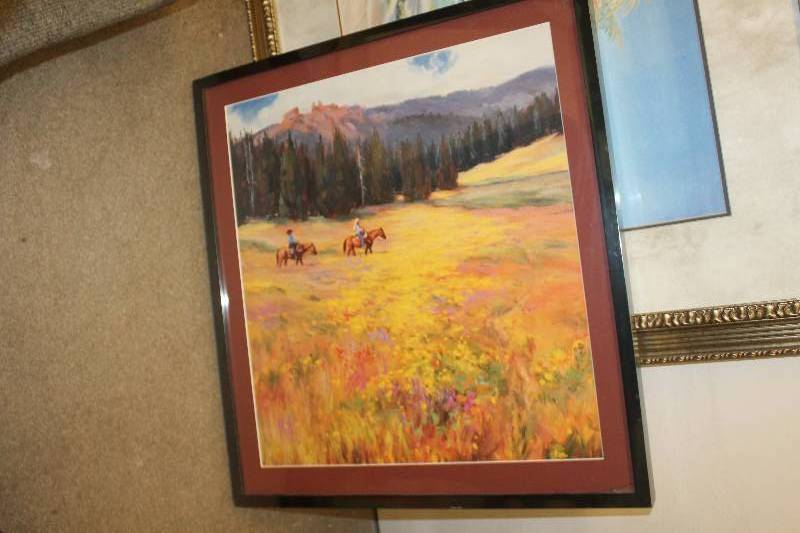 lot 123 image: Western Framed Art Richard Wing CC#5