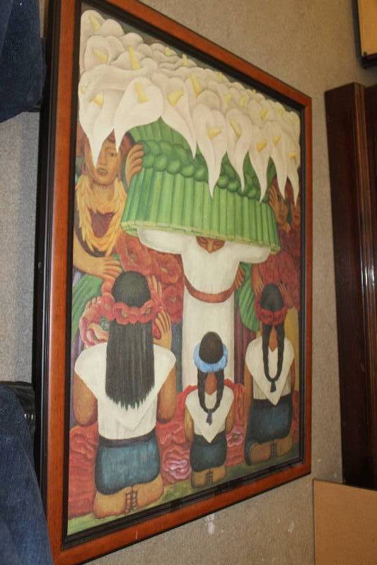 lot 137 image: Southwest Rough Texture Framed Art