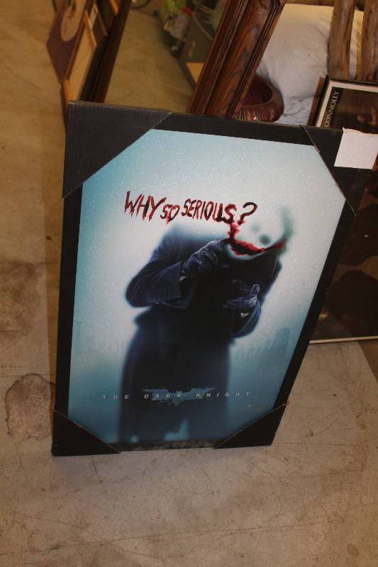 lot 114 image: The Dark Knight Movie Framed Painting