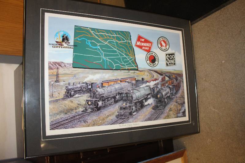 lot 112 image: Railroad Professionally Framed Picture
