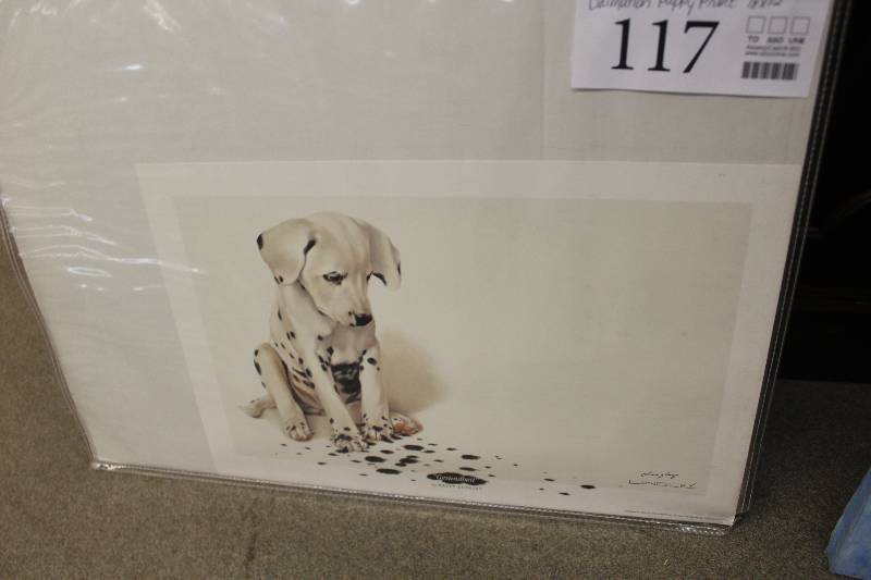 lot 117 image: Dalmation Puppy Print