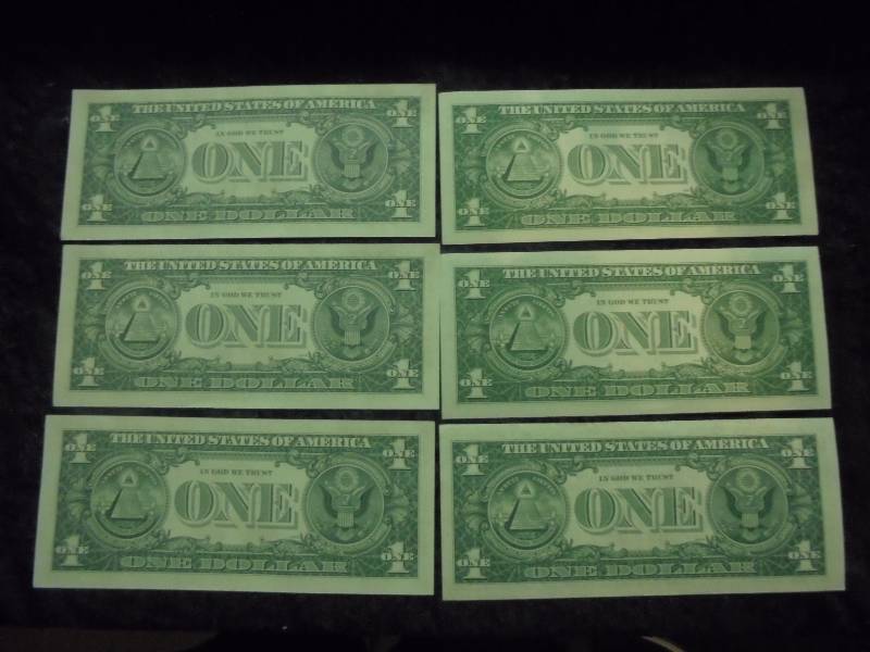 1963A & 1969A & 1969B $1 Bills - Crisp (Uncirculated)