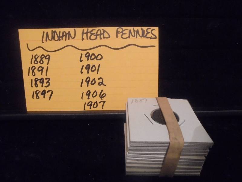 Lot - Indian Head Pennies, Misc Dates