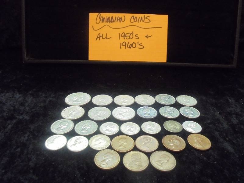 Lot - Canadian Coins,  All 1950s & 60s