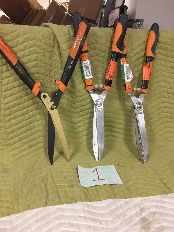 lot 1 image: Lot of Fiskars PowerGear Hedge Shear