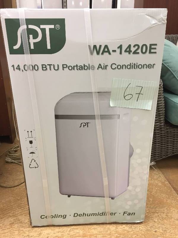 lot 67 image: SPT 14,000 BTU Portable Air Conditioner Model WA-1420E New