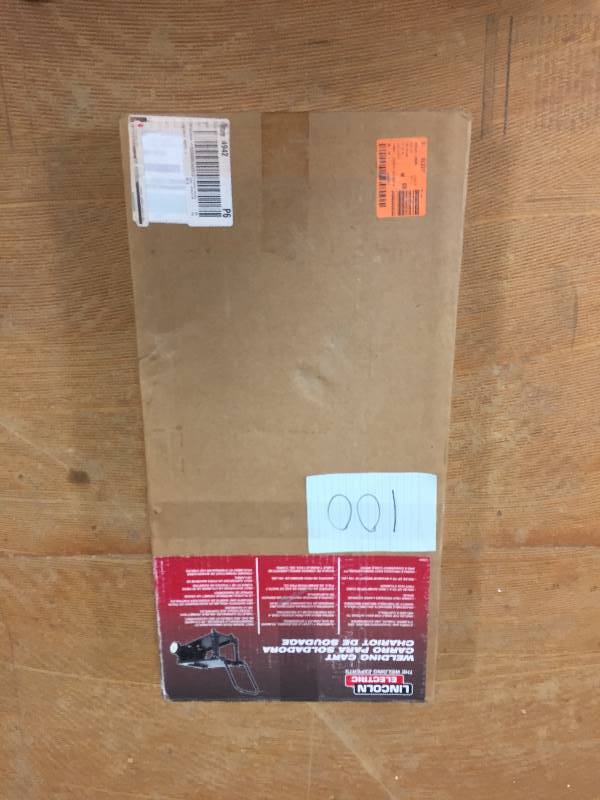 lot 100 image: Lincoln 80 lb Welding Cart K2275 New