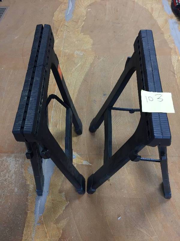 lot 103 image: 23 in. Folding Sawhorse (2-Pack)