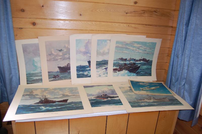 lot 66 image: Prints of WW2 Ships and Subs