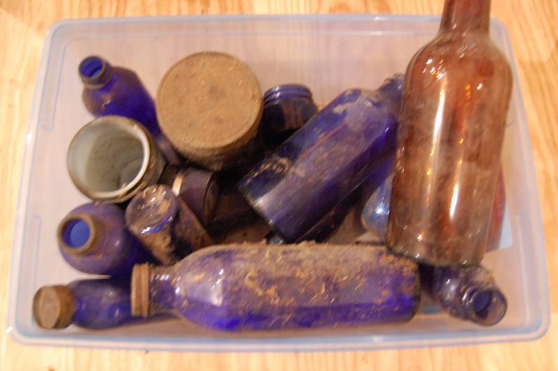 lot 445 image: Assorted Glass Bottles and Jars