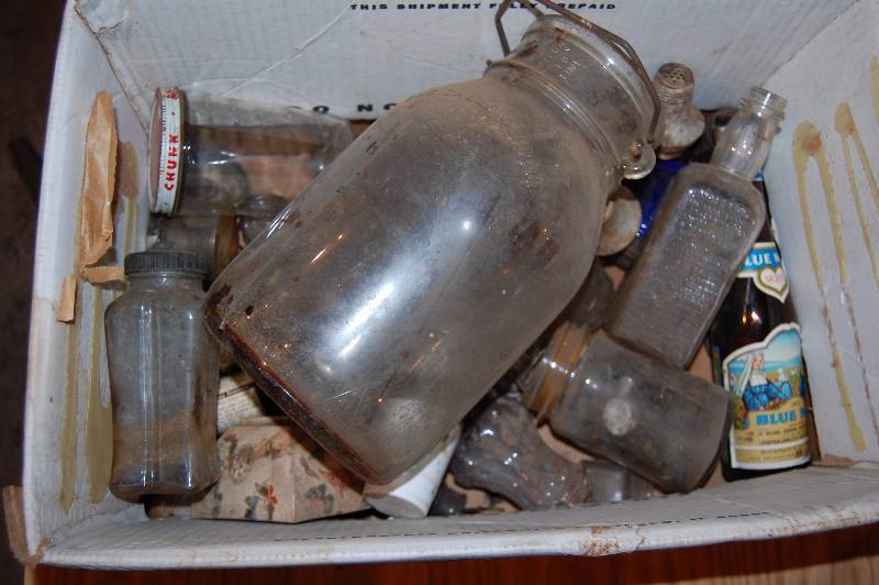 lot 446 image: Assorted Glass Bottles and Jars