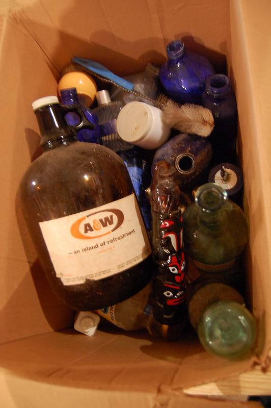 lot 447 image: Assorted Glass Bottles and Jars